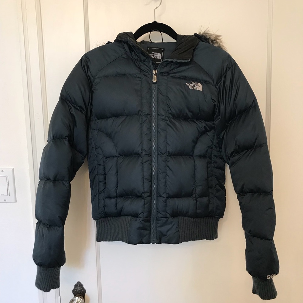 North Face 550 Puffer Jacket with Fur Hood